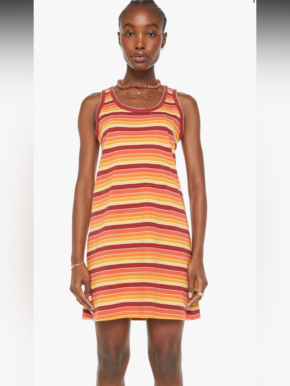 NWT! MOTHER brand The Swing Tank Dress in Fire in the Sky S/M